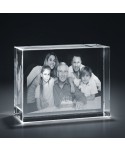 Cristal Brick, para el grabado láser de fotografías 2D y 3D, un regalo especial cumpleaños. Rabbah - Crystal Memories