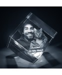 Cristal Diamond, para el grabado láser de fotografías 2D y 3D, un regalo especial mascotas. Rabbah - Crystal Memories