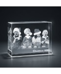 Cristal Brick, para el grabado láser de fotografías 2D y 3D, un regalo especial navidad. Rabbah - Crystal Memories